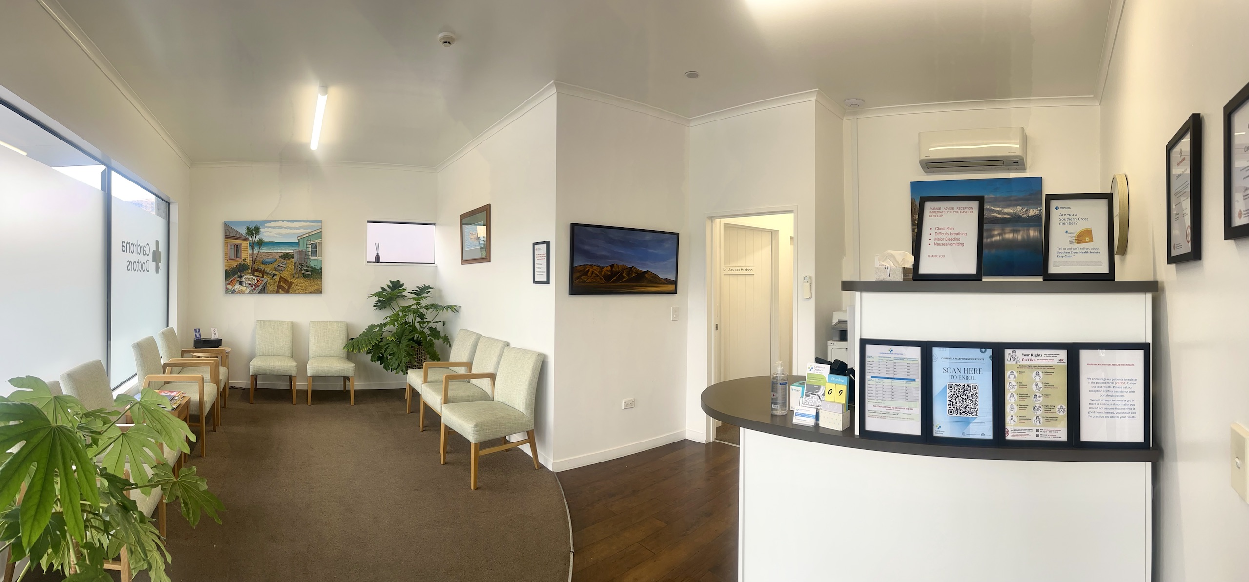 Reception of Medical Centre in Wanaka